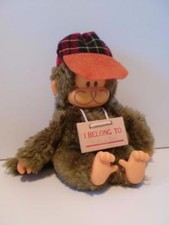 Vintage Monchichi Monchhichi Fakie Mini Thumb Sucking Plush Toy Monkey Doll 7"