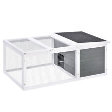 PawHut Rabbit Hutch Animal Cage Pet Run Cover, with Water-resistant Asphalt Roof