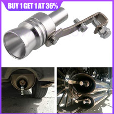 Car Exhaust Pipe SIlver Turbo Sound Whistle Simulator Muffler Roar Maker NEW
