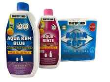 Thetford Aqua Kem Blue Lavender & Pink Rinse Concentrate + Chemical Toilet Paper