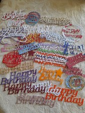 Die Cut Happy Birthday, x50 Card making Scrapbook Embellishments Craft Clearout.