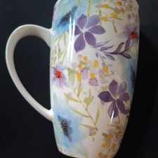 Maxwell Williams Oriental Lace Daisy Floral Tall Porcelain Mug 13cm Great Cond
