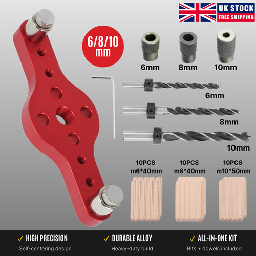 Self centering dowel jig - self-centering,