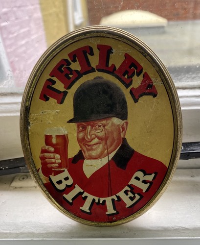 Tetley bitter metal brass bar - brass,