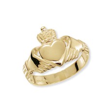 Men's Irish Claddagh Ring 9ct
