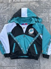 Vintage Miami Dolphins NFL Jacket Mens Large Pro Player 90s Puffer Pullover