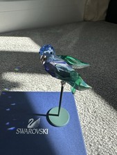 Swarovski Crystal Bird Of Paradise Tanzanite With Stand