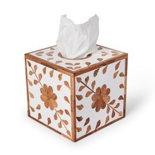 Tissue Box Holder Cube Wooden