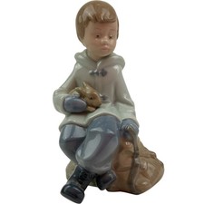 Nao Porcelain Boy With Rabbit