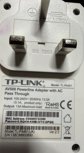 Link pa451 av500 - tl-pa451, 500mbps