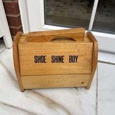  Vintage wooden shoe shine