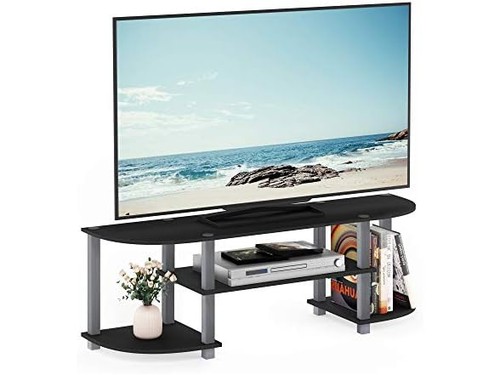 Furinno stand black grey - furinno, black/grey