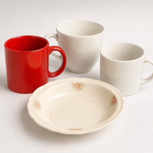 4pc mixed cafe cup mug - 4pc,