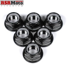 Honda CBR900RR CBR929RR CBR954RR Fireblade Titanium Nyloc Sprocket Nuts, 00-03