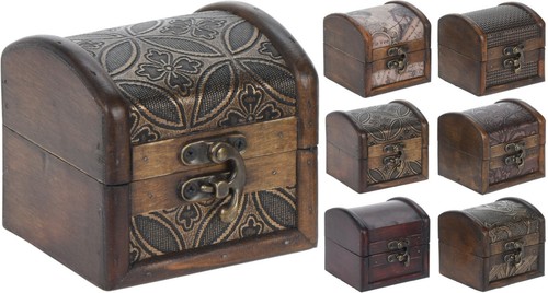 Mini distressed wooden chests - mini,