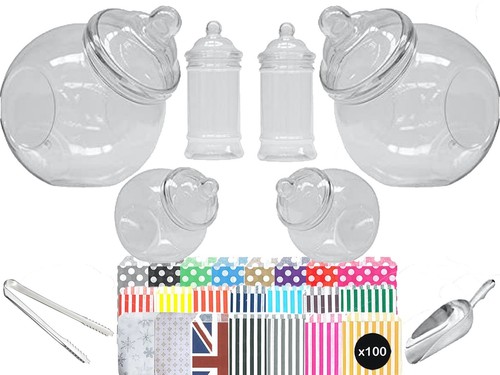 Plastic sweet jars 1 - sweet,