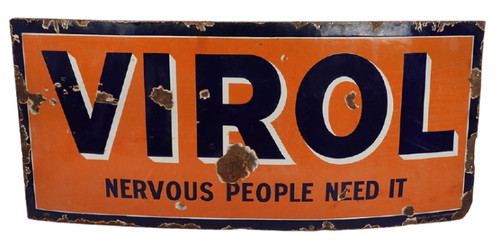 Vintage virol enamel - enamel, sign