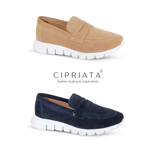 Ladies suede loafers - ladies,