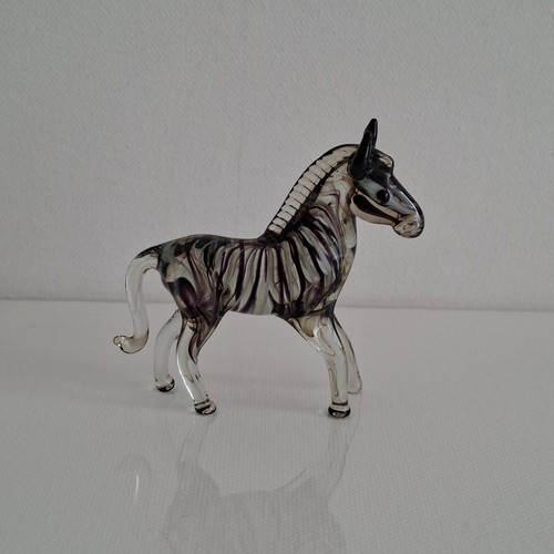 Miniature murano glass zebra - miniature,