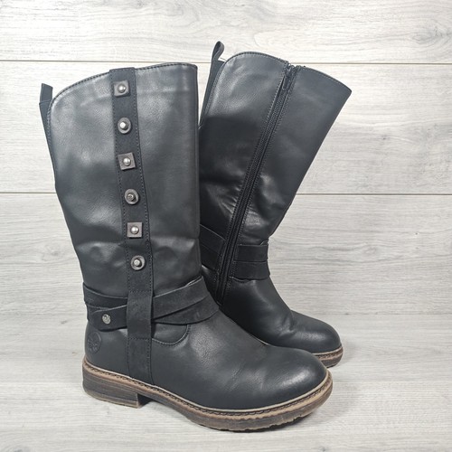 Rieker womens black knee high - womens,