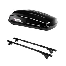 Roof Bars & Roof Box 340L for Volvo XC60 MK2 2017-2021 Flush Rails