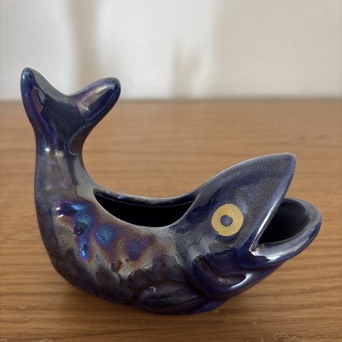 Vintage blue lustre glaze - blue,