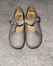 Girls Grey Patent Leather Mary