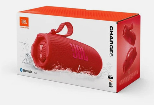 Red jbl charge portable - red, 6