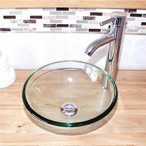 Glass bathroom basin sink - glass,