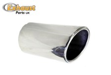 Slash Cut In-Curled Exhaust Tail Pipe Stainless - 89mm