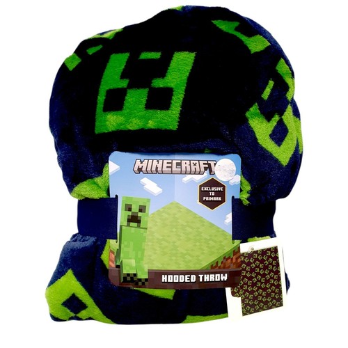 Minecraft creeper hooded throw - minecraft,