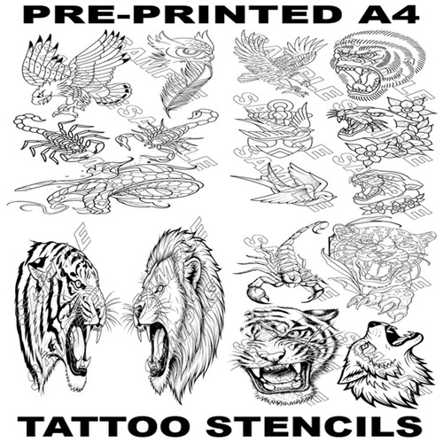 Pre printed tattoo stencils - pre-printed,