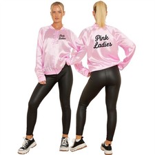 Satin Kids Grease Pink Lady Jacket Fancy Dress Costume Halloween UK Sizes