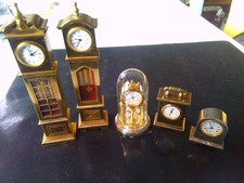 Vintage Miniature English Clocks x5 *please read notes*