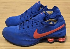 Nike Shox Shoes Mens Size 10 Blue Orange Running Athletic 317547-402 EU 44 Gym