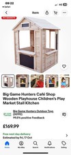 Big Game Hunters Café Shop Wooden Playhouse Children's Play Market Stall Kitchen