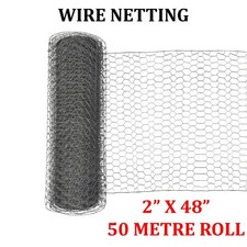 1200mm x 50 metres Galvanised Chicken Rabbit Wire Mesh Netting Fence Aviary