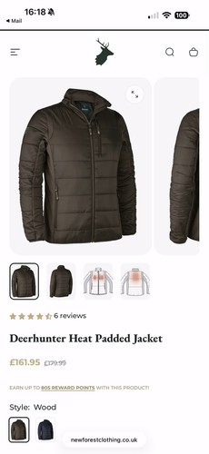 Deerhunter heat padded jacket - heat,