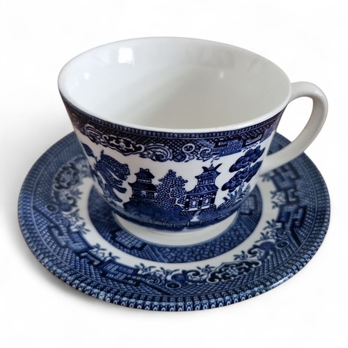 Blue white oriental willow - white,