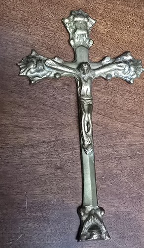 Brass crucifix jesus - brass,