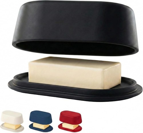 Grey butter dish - butter, with