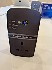 BT Broadband Extender Flex 500 Kit Powerline Adapters - Twin Pack Black