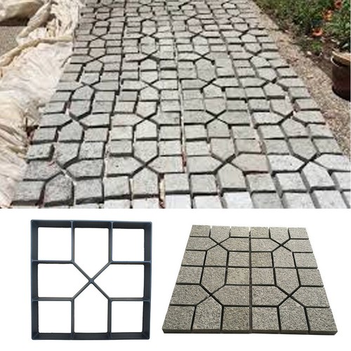 Grid concrete slab - concrete, moulds