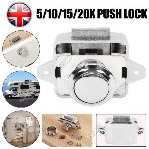 Push button catch lock - push,