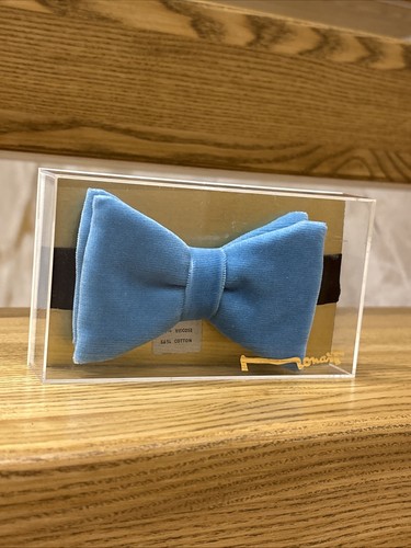 New sky blue velvet bow - blue,