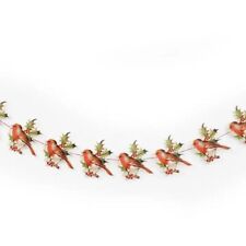 Robin And Holly Garland Victorian Style Festive Bunting Hanging Frieze Decor New