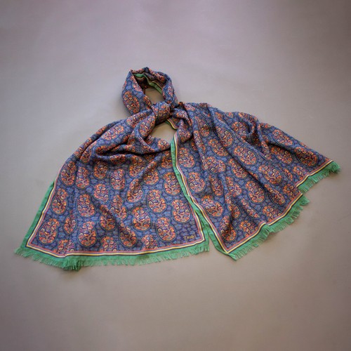 Drake blue large paisley - blue,