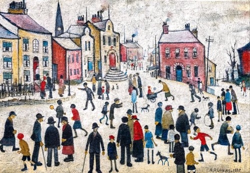 Lowry print people - l.s.,