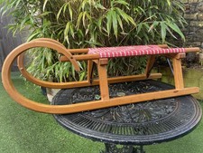 Vintage wooden curly horned