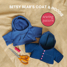 Teddy Clothes SEWING PATTERN, Coat and Hoodie for Betsy Bear